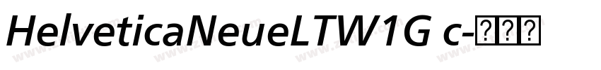 HelveticaNeueLTW1G c字体转换